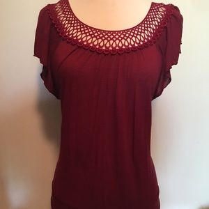 *SOLD* Burgundy maternity blouse